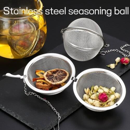 304 Stainless Steel Seasoning Ball Boiled Stew Seasoning Bag Tea Ball Stew Spice Box Tea Filter Marinated Ball