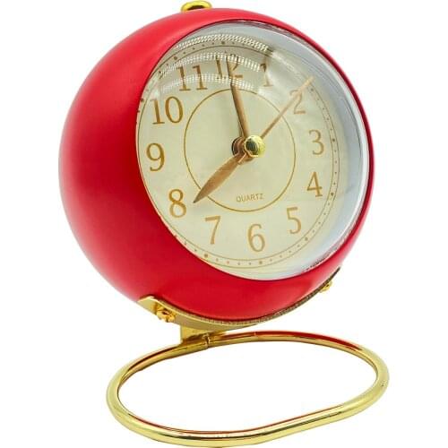 Student Alarm Clock Desk Clock Battery Operated Mini Silent Alarm Clock with Night Light for Bedroom Beside Shelf Tabletop