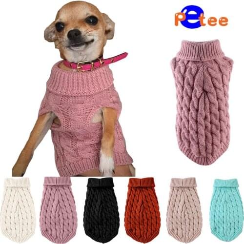 Warm Dog Cat Sweater Clothing Winter Turtleneck Knitted Pet Cat Puppy Clothes Costume For Small Dogs Cats Chihuahua Outfit Vest