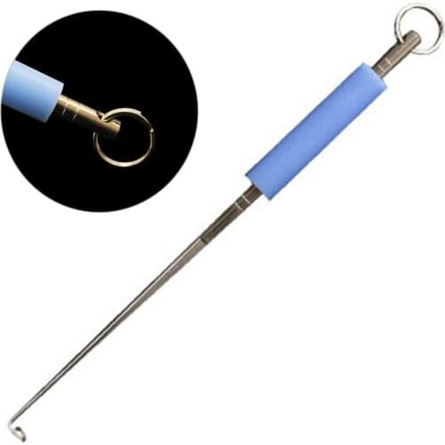 1* Fish Hook Separator Stainless Blue 12.7cm Steel Silicone Handle Hook Remover Fish Hook Separator Fishing Tackle