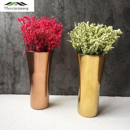 Flowers Vases Table Centerpiece Vase Wrought Iron Type Geometric Shape Flower Holder for Home/Wedding Decoration Best Gifts G066
