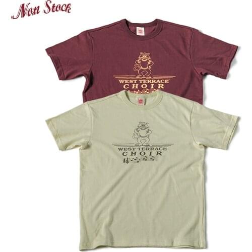 Non Stock Vintage Mens Terrace Choir Print Short Sleeve T-Shirt Summer 255 GSM Heavyweight Cotton Casual Tee
