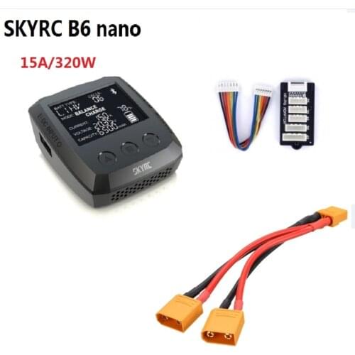 SKYRC B6 nano LiPo Battery Charger Discharger 15A/320W DC 9-32V Balance Charger for LiFe/ Lilon/ LiPo/ LiHV/ NiMH/ NiCd/ PB Batt