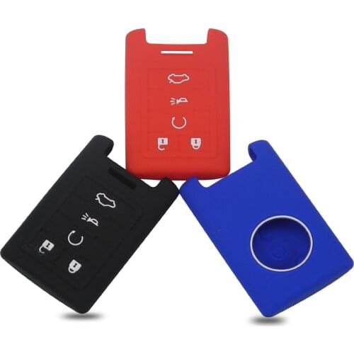 Bilchave 10pcs 5 Buttons Remote Car Key Case Silicone Cover Protect Fob For Cadillac SLS CTS ATS CTS SRX XT Seville Escalade