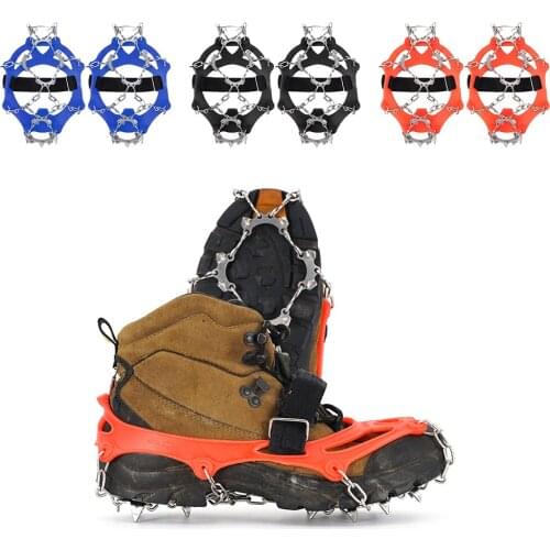 1pair Ice Gripper 13 Tooth Ice Cleats Crampons Mountain Road for Hiking Climbing Jogging
