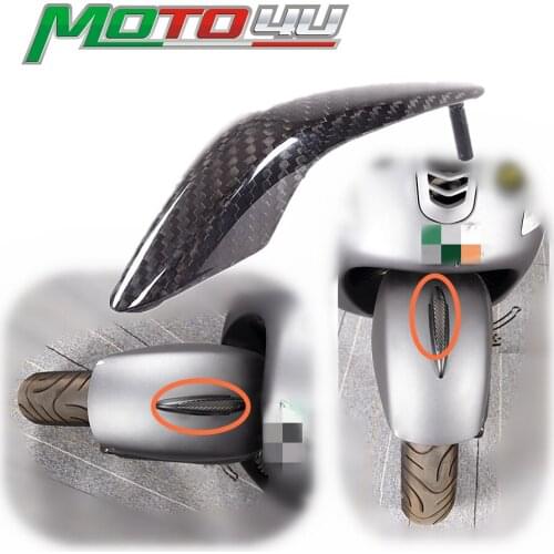 1PC Carbon Front Mudguard Nose Beak Fender Decoration Scooter For Vespa GTS GTV250 300 GTS300