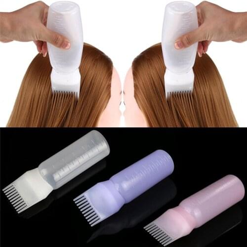 120 ML Professional Hair Colouring Comb Empty Hair Dye Bottle With Applicator Brush Dispensing Salon Hair Coloring Styling Tool