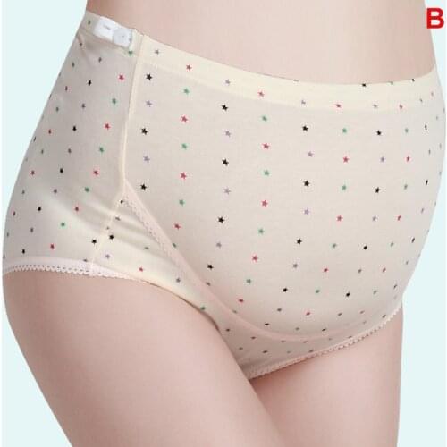 2020 New Women Underwear High Waist Belly Support Solid Color Elastic Panties for Pregnant Maternity