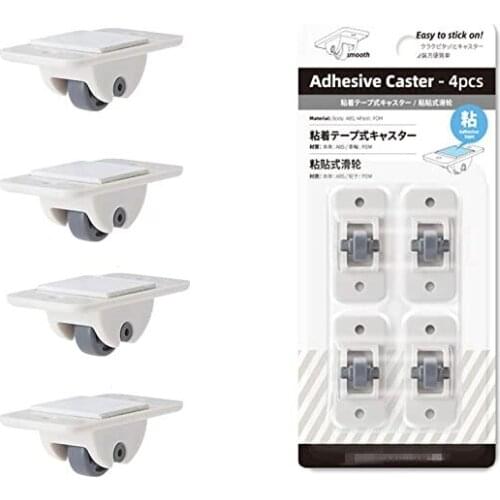 4 mountable adhesive pulley universal wheel rack roller bed bottom storage box wheel universal wheel