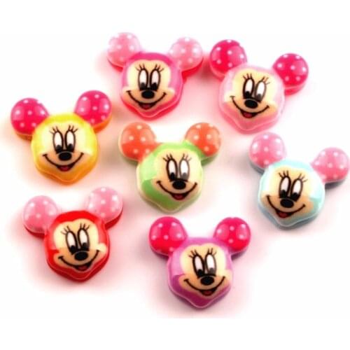 50Pcs Mixed Resin Mouse Decoration Crafts Beads Flatback Cabochon Kawaii Embellishments For Scrapbooking DIY Accessories
