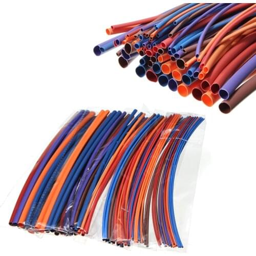 80Pcs Polyolefin 16m Assortment Sleeve Tube 2:1 Heat Shrink Tubing Sleeving Wrap Wire Cable Kit 6 Size 5 Color Heatshrink Tubes
