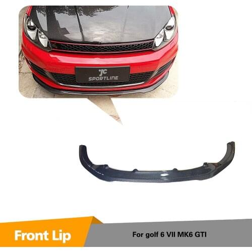 Carbon Fiber / FRP Bumper For VW Golf 6 VI MK6 GTI 2010 - 2013 Front Lip Spoiler Head Bumper Chin Shovel Protector Car Styling