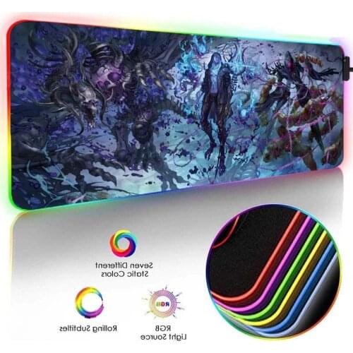 Large Mouse Pad Anime Mini Pc Gamer Gamer Office Keyboard Desk Mat Viper Gaming Accessories Mousepsd RGB Usb Port Led Lights Xxl