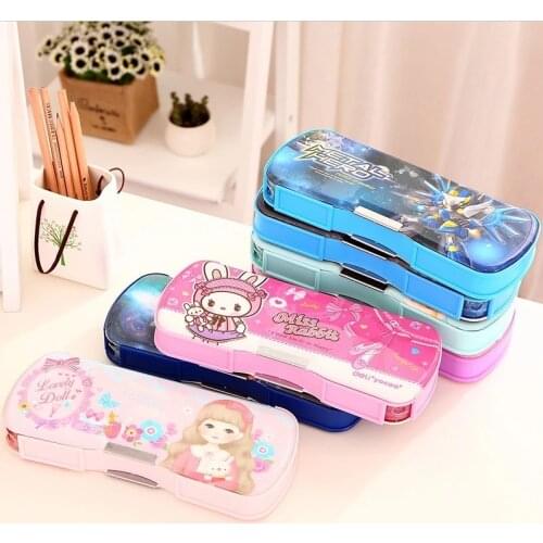 Deli Pencil Case Plastic Schools & Offices Pencil Cases School Supplies Pencilcase Pencil Box Stationery School Tools Papelaria