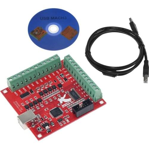 CNC USB MACH3 100Khz Breakout Board 4 Axis Interface Driver Motion Controller