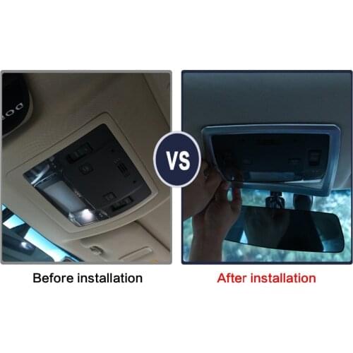 For Lexus NX200 NX300 2015-2017 Car-Styling ABS Chrome Car Front Roof Reading Lamp Frame Trim Car Accessories