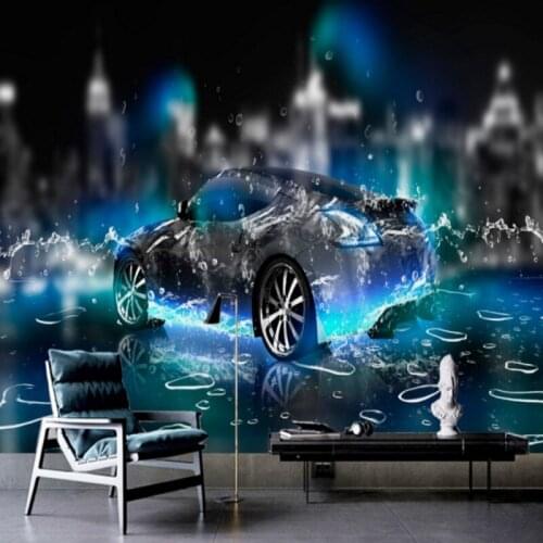 Dropshipping Fatrman 3d Wall Murals Stereo Water Sports Car Dreamy Wall Covering Living Room Home Improvement Papier Peint Mural