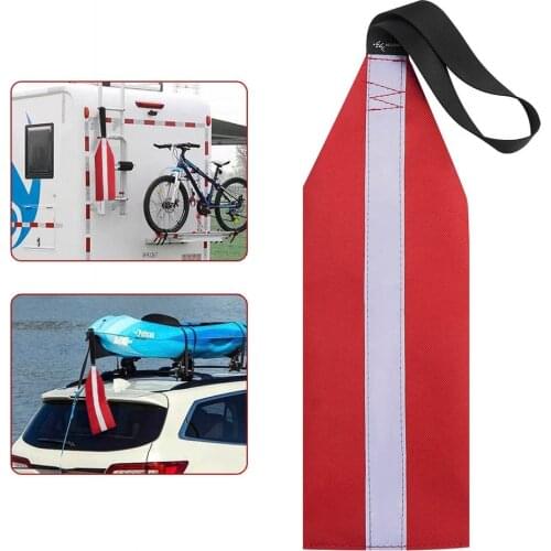 Kayak/SUP Travel Tow Flag Canoe Flag Safety Flags Highly Visible Durable Red Safety Flag With Lanyard