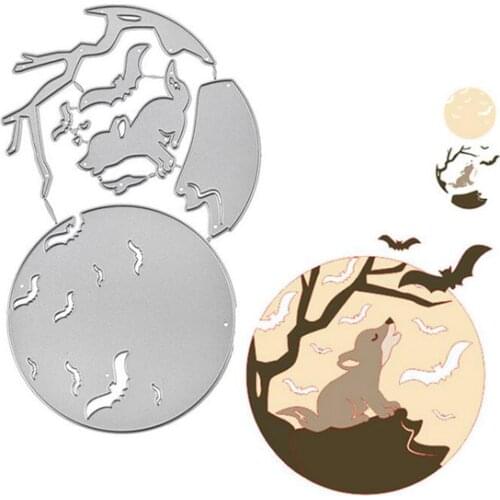 Julyarts Dog Branch Circle Halloween Dies Scrapbooking For Engraving On Paper Cards Crafts Cutters