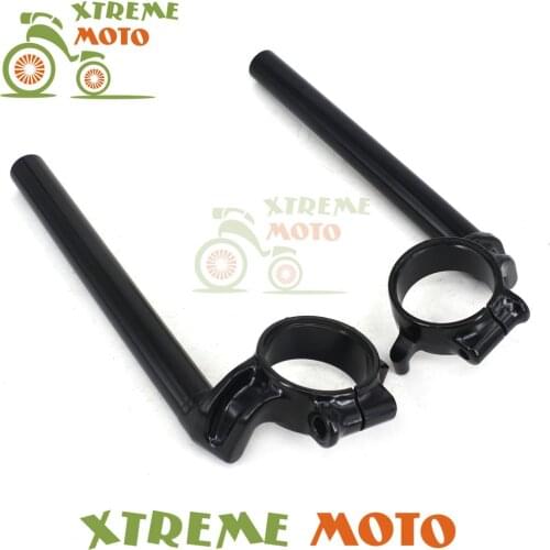 Black Aluminum Fork Tube Adjustable Handlebars Handle Bar Clipons Clip-on For Honda CBR600RR CBR 600 RR 2005 2006