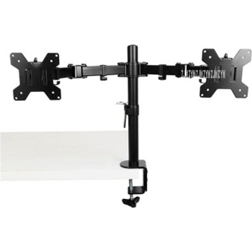 MS02 Double Monitor Mount Arms 360 Degree Rotation Dual Screen Display Bracket Table Clamp Type Free Lifting Monitor Holder