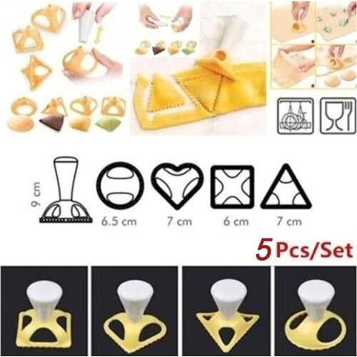 Kitchen dumplings mold Italian dumplings five-piece set of creative triangle round dumpling kneading machine