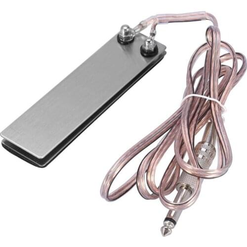 2pcs Mini Stainless Steel Foot Pedal Switch Controller Tattoo Power Supply Footswitch and 5ft Clip Cord Tattoo Accessory Tools
