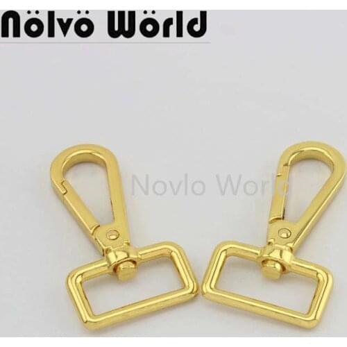Nolvo World 5-20-100pcs 4 colors 61*25mm 1" Lobster Clasps Swivel Trigger Clips Snap Buckles Hooks for leather bag