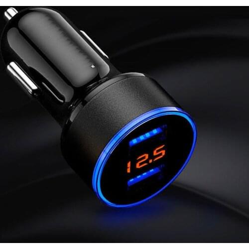 New LED Display Dual USB Car Charger for Toyota Corolla Avensis Yaris CHR For KIA Rio K3 K5 KX5 Focus Cruze Golf Polo