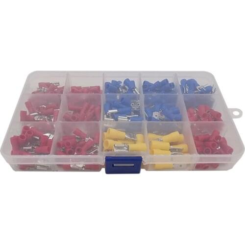 280Pcs/Box Crimp Spade Terminal Assorted Electrical Wire Cable Connector Kit Crimp Insulated Ring Fork Spade Butt Set Adapter