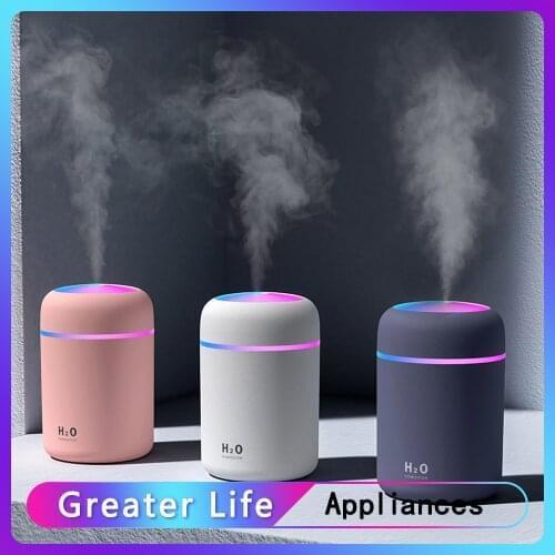 Portable 300ml Humidifier USB Ultrasonic Dazzle Cup Aroma Diffuser Cool Mist Maker Air Humidifier Purifier with Romantic Light