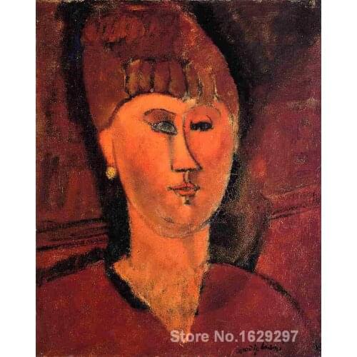 Modern painting woman Head of Red Haired Woman Amedeo Modigliani High quality Hand painted