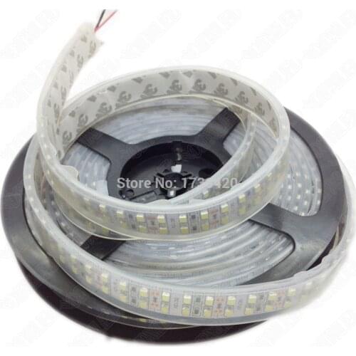 3528 DC 12V LED Strip Warm White 3000-3500k LED Strip Double Row Waterproof IP67 240Leds/m 18W/m 5m 1200Leds LED Rope Light