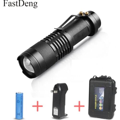 LED Flashlight Mini Torch AA 14500 Rechargeable Flashlight 1000lm 3 Modes Zoom Flash Light Led Bulb Camping Night Walk Torches