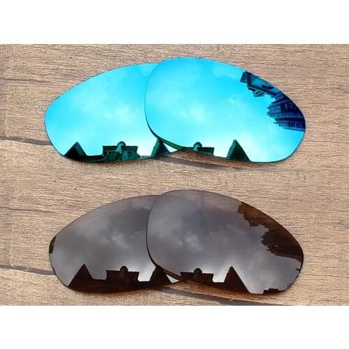 Vonxyz 2 Pairs Ice Mirror & Bronze Brown Polycarbonate Replacement Lenses for-Oakley Juliet Frame