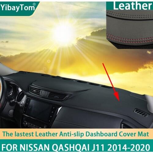 High quality PU Leather Dashboard Anit-slip Anti-UV Cover mat Protective Carpet For Nissan Qashqai J11 2014-2020 accessories