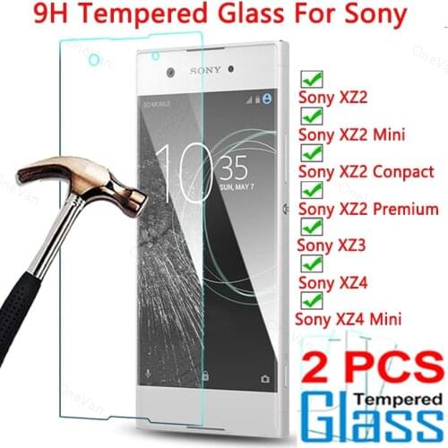 2 PCS Phone Protective Glass for Sony Xperia XZ4 XZ2 Mini XZ3 HD Front Glass for Sony XZ2 Premium Conpact 9H