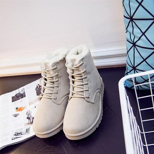 CAGILKZEL 2021 winter new ladies snow boots fashionable and warm, ladies flat boots plush, comfortable and warm