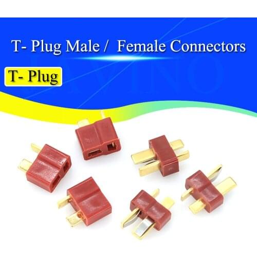 10PCS T- Plug Male & Female Connectors Deans Style For RC LiPo Battery ESC