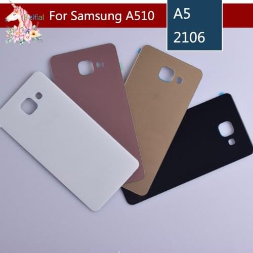 20pcs/ For Samsung Galaxy A510 A510F A5100 A5 2016 Housing Battery Cover Door Rear Chassis Back Case Housing Glass Replacement