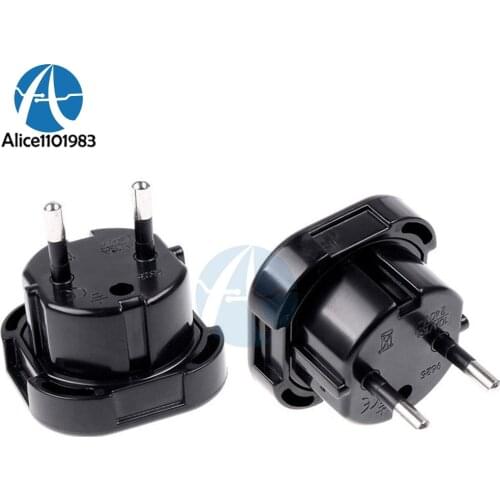 UK to European Euro EU AC Travel Charger Adapter Plug Outlet Converter Adapter 10A 16A 240V Black