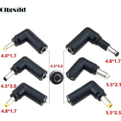 Cltgxdd DC 4.0*1.7 4.5*3.0 4.8*1.7 5.5*2.1 5.5*2.5 Male to 4.5x3.0mm Frmale Power Plug Jack Converter Laptop Adapter Connector