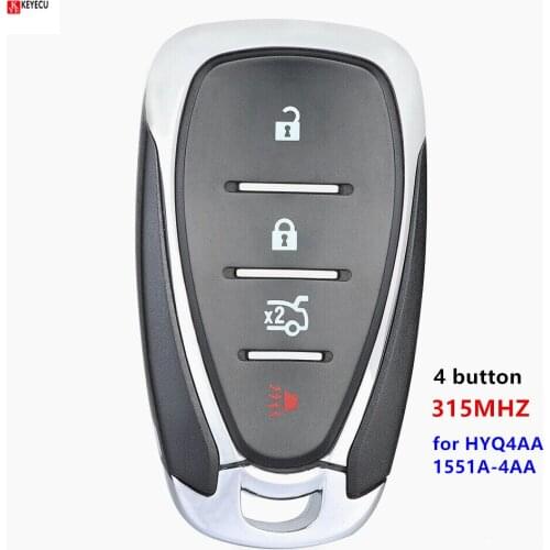 Keyecu for Chevrolet Malibu Cruze Spark Camaro 2016 2017 2018 2019 Smart Remote Key Fob 315MHz ID46 HYQ4AA 1551A-4AA