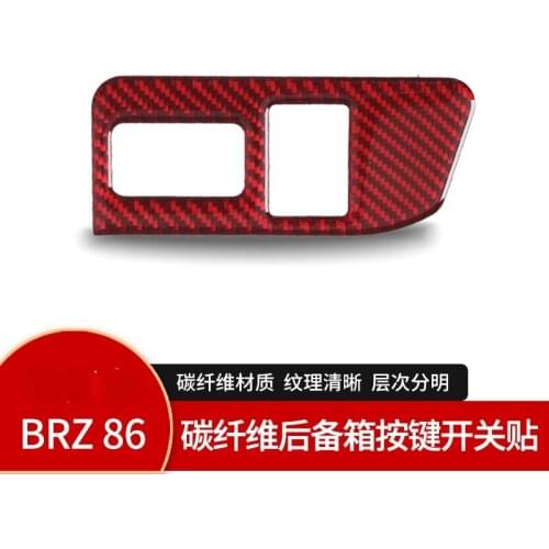 For Subaru BRZ carbon fiber Subaru Trunk Button Switch Sticker Interior Accessories Automotive Interior Stickers