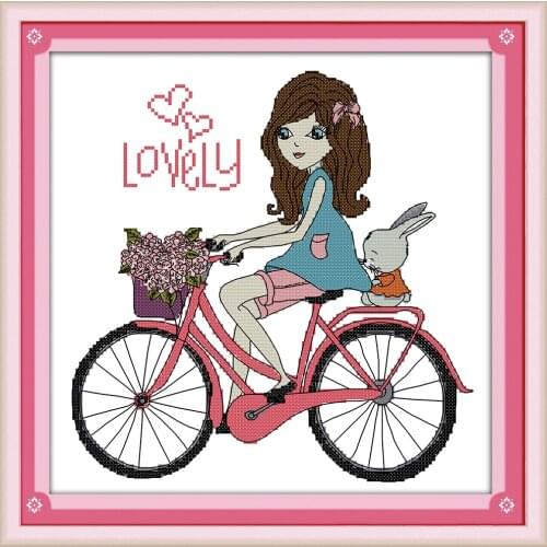 Everlasting Love Spring Outing Ecological Cotton Cross Stitch 11CT 14CT Printed DIY Gift Christmas Wedding Decoration For Home