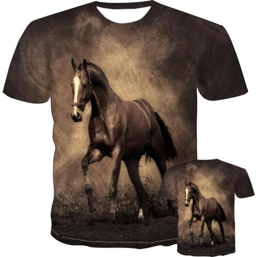 New Animal Horse 3D Printing Harajuku T-Shirt Women/Men Fashion Casual Short Sleeve Tees Tops Streetwear Women T Shirt Clothing