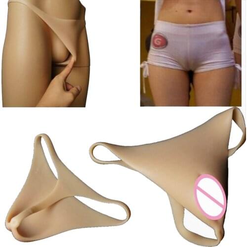 Breast form fake breast accessories Sexy chicks wearing tiny lace panties and teasing with hot camel toes