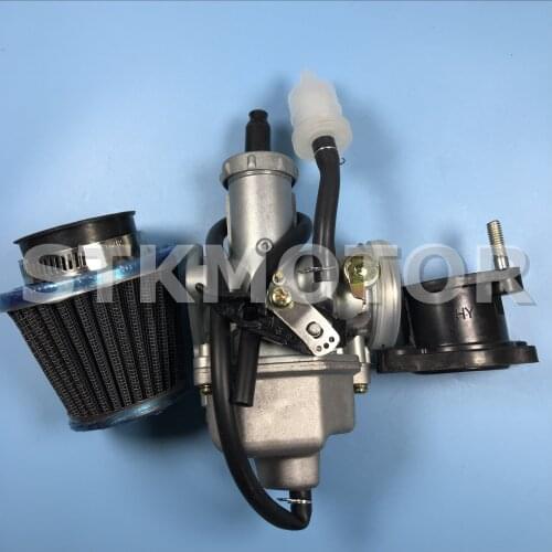 30MM PZ30 Hand Choke Carburetor With Air Filter and Straight Head Intake Manifold 200CC 250CC ATV Quad Go Kart Motorcycle Parts