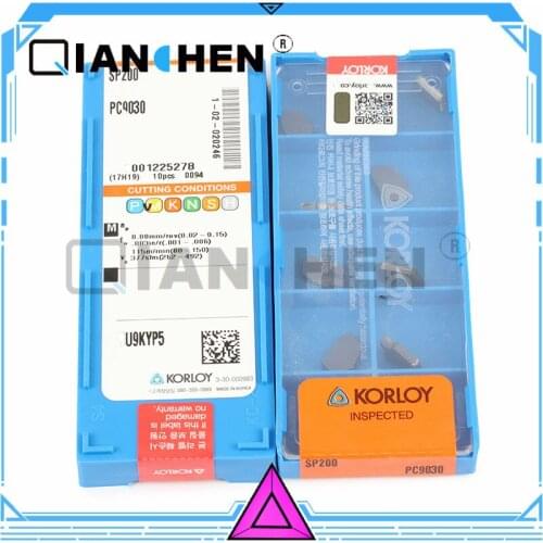 Korloy SP200 PC9030 (10pcs/lot) High Quality Internal Turning Tool Insert Genuine Original Korea Hard Alloy Ashley