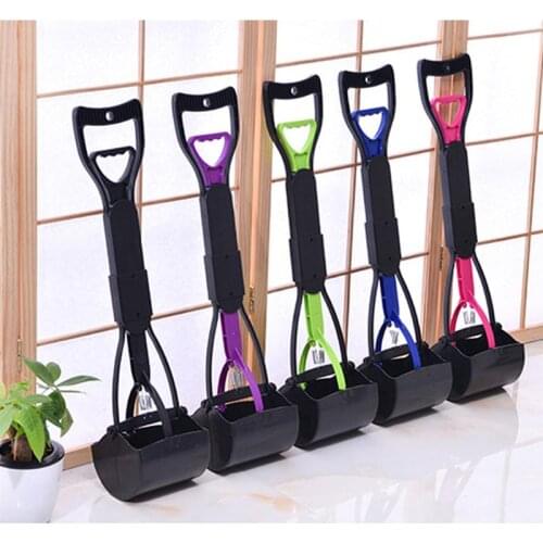 1pc Long Handle Pet Poop Scoop Portable Poop Shovel Dogs Waste Pickup Pooper Waste Bag Holder Outdoor Cleaning Folding Tool